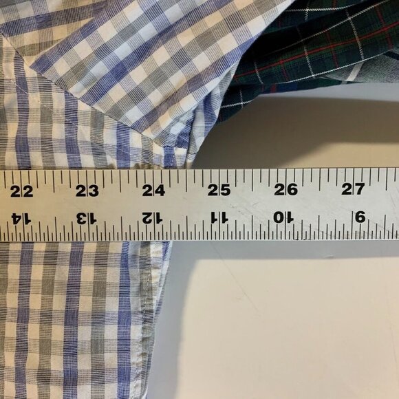 Lands' End Men's Plaid Check (Lot of 3) Button Up Long Sleeve Shirt Size 16.5/32 - Picture 13 of 14
